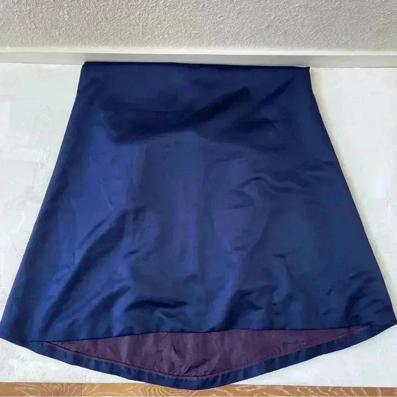 Vintage Victor Costa Navy Blue Ballgown Dress Iridescent Fit n Flare Size XL - Picture 5 of 10